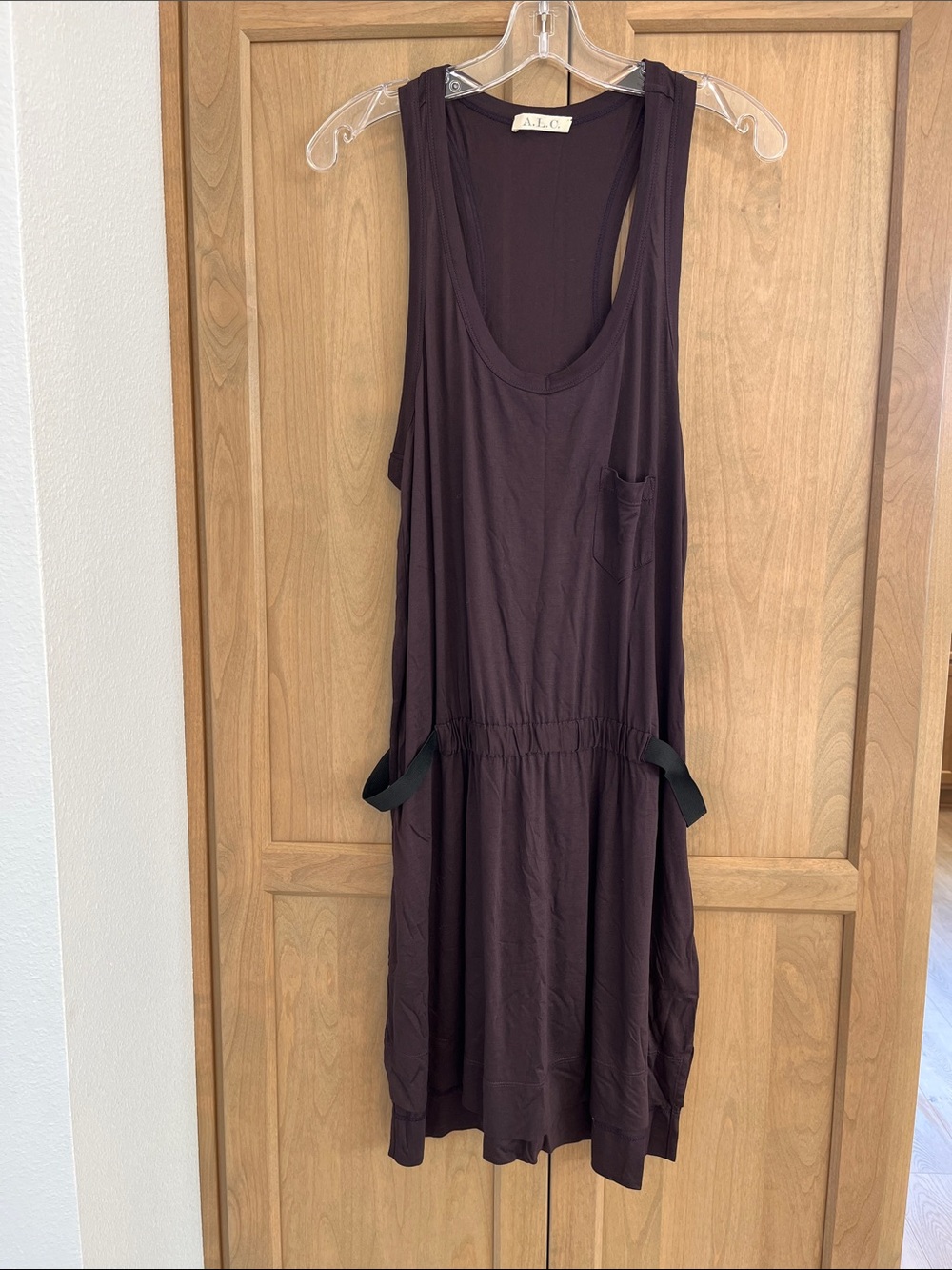 ALC Plum Drop waist dress